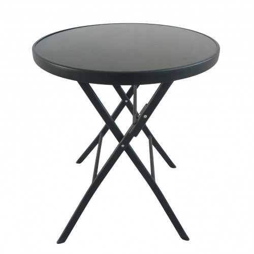 Τραπέζι Μεταλλικό ArteLibre Πτυσσόμενο TAURUS Μαύρο Φ60x70cm c495963