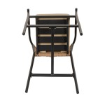 Σκαμπό ArteLibre MANDRAKA Μαύρο Φυσικό Αλουμίνιο Rattan 56x63x108cm c495966