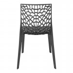 Καρέκλα Hush pakoworld pp σε ανθρακί απόχρωση 50x57x81εκ c496019