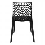 Καρέκλα Hush pakoworld pp σε μαύρη απόχρωση 50x57x81εκ c496020