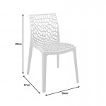 Καρέκλα Hush pakoworld pp σε μαύρη απόχρωση 50x57x81εκ c496020