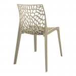 Καρέκλα Hush pakoworld pp σε cappuccino απόχρωση 50x57x81εκ c496021