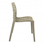 Καρέκλα Hush pakoworld pp σε cappuccino απόχρωση 50x57x81εκ c496021
