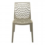 Καρέκλα Hush pakoworld pp σε cappuccino απόχρωση 50x57x81εκ c496021