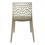Καρέκλα Hush pakoworld pp σε cappuccino απόχρωση 50x57x81εκ c496021