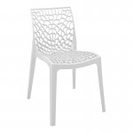 Καρέκλα Hush pakoworld pp σε λευκή απόχρωση 50x57x81εκ c496043