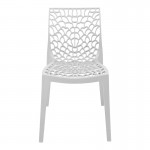 Καρέκλα Hush pakoworld pp σε λευκή απόχρωση 50x57x81εκ c496043
