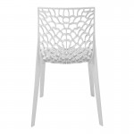 Καρέκλα Hush pakoworld pp σε λευκή απόχρωση 50x57x81εκ c496043