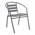 Τραπεζαρία Valor-Tade pakoworld σετ 5τεμ μέταλλο ανθρακί-γυαλί 110x60x70εκ c496046