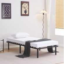 ΚΡΕΒΑΤΙ-ΥΠΟΣΤΡΩΜΑ MARKY HM693 01 ΜΕΤΑΛΛΙΚΟ ΜΑΥΡΟ ΓΙΑ ΣΤΡΩΜΑ 190x90εκ c496051