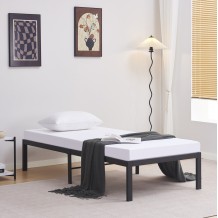 ΚΡΕΒΑΤΙ-ΥΠΟΣΤΡΩΜΑ RANTO HM695 01 ΜΕΤΑΛΛΙΚΟ ΜΑΥΡΟ ΓΙΑ ΣΤΡΩΜΑ 190x90εκ c496053