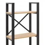 Βιβλιοθήκη Crimson pakoworld σε oak-μαύρη απόχρωση 50x22x150εκ c496166