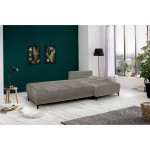 NATURA ΚΑΝΑΠΕΣ ΚΡΕΒΑΤΙ ΓΩΝΙΑ ΔΕΞΙΑ TAUPE 283x164x90 c496188