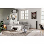 EDDI ΚΑΝΑΠΕΣ ΚΡΕΒΑΤΙ ΓΩΝΙΑ ΔΕΞΙΑ TAUPE 248x213x90 c496192