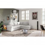 EDDI ΚΑΝΑΠΕΣ ΚΡΕΒΑΤΙ ΓΩΝΙΑ ΔΕΞΙΑ CREAM 248x213x90 c496194