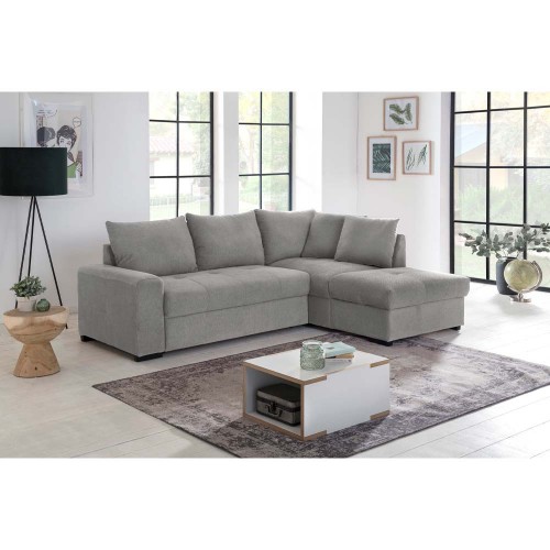 BILL ΚΑΝΑΠΕΣ ΚΡΕΒΑΤΙ ΓΩΝΙΑ ΔΕΞΙΑ ΓΚΡΙ 241x173x94 c496196