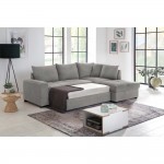 BILL ΚΑΝΑΠΕΣ ΚΡΕΒΑΤΙ ΓΩΝΙΑ ΔΕΞΙΑ ΓΚΡΙ 241x173x94 c496196