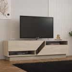 Έπιπλο τηλεόρασης Cogo pakoworld σε όψη τραβερτίνας 160x40x45εκ c496242