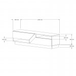 Έπιπλο τηλεόρασης Cogo pakoworld σε όψη τραβερτίνας 160x40x45εκ c496242