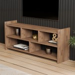 Έπιπλο τηλεόρασης Kapri pakoworld σε sonoma απόχρωση 120x28x55εκ c496244