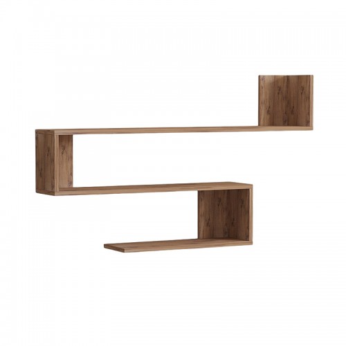 Ραφιέρα τοίχου Zeta pakoworld σε sonoma απόχρωση 120x20x71εκ c496251