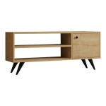 Έπιπλο τηλεόρασης Wison pakoworld σε oak απόχρωση 120x29x50εκ c496256