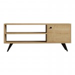 Έπιπλο τηλεόρασης Wison pakoworld σε oak απόχρωση 120x29x50εκ c496256
