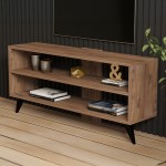 Έπιπλο τηλεόρασης Prestige pakoworld σε sonoma απόχρωση 120x29 6x50εκ c496265
