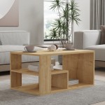 Τραπέζι σαλονιού Sobu pakoworld σε oak απόχρωση 80x50x40εκ c496271