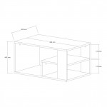 Τραπέζι σαλονιού Sobu pakoworld σε oak απόχρωση 80x50x40εκ c496271