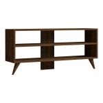 Έπιπλο τηλεόρασης Prestige pakoworld σε καρυδί απόχρωση 120x29 6x50εκ c496277
