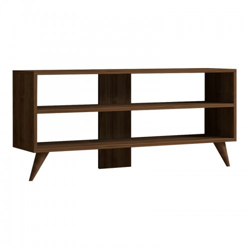 Έπιπλο τηλεόρασης Prestige pakoworld σε καρυδί απόχρωση 120x29 6x50εκ c496277