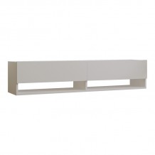 Έπιπλο τηλεόρασης επιτοίχιο Melosa pakoworld σε λευκή απόχρωση 141x30x31εκ c496285