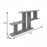 Ραφιέρα τοίχου Vertoura pakoworld σε μόκα απόχρωση 116x18 5x60cm c496287