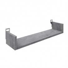 Ραφιέρα τοίχου Derva pakoworld σε cement γκρι απόχρωση 60x15x10cm c496290