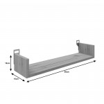 Ραφιέρα τοίχου Derva pakoworld σε oak απόχρωση 60x15x10cm c496314