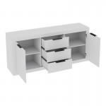Μπουφές Doha pakoworld σε λευκή απόχρωση 180x45x80 5εκ c496315