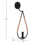 ΑΠΛΙΚΑ ΤΟΙΧΟΥ DROPLET HM4482 ΜΕΤΑΛΛΟ-ΣΧΟΙΝΙ Ε14 21x15x50Υεκ c496323
