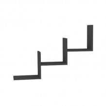 Ραφιέρα τοίχου Mauer pakoworld σε ανθρακί απόχρωση 90x19 6x60εκ c496367