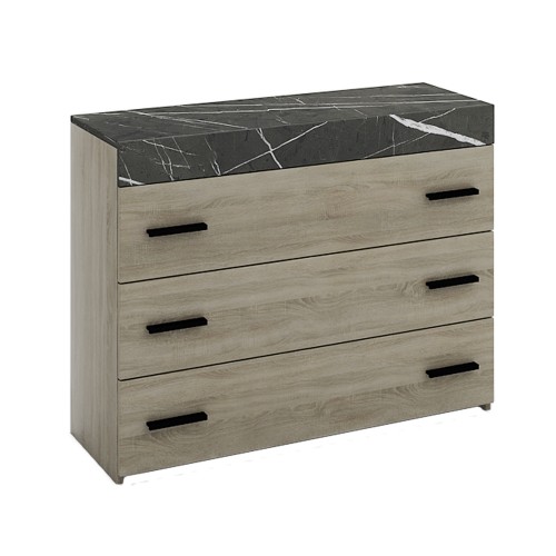 METROPOLIS ΣΥΡΤΑΡΙΕΡΑ 3ΣΥΡΤΑΡΙΑ SONOMA ΣΚΟΥΡΟ ΠΕΤΡΑ 105x45xH78cm c496373