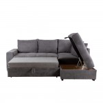 BILL ΚΑΝΑΠΕΣ ΚΡΕΒΑΤΙ ΓΩΝΙΑ ΔΕΞΙΑ STONE 241x173x94 c496378