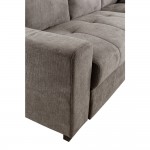 BILL ΚΑΝΑΠΕΣ ΚΡΕΒΑΤΙ ΓΩΝΙΑ ΔΕΞΙΑ TAUPE 241x173x94 c496379