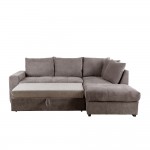 BILL ΚΑΝΑΠΕΣ ΚΡΕΒΑΤΙ ΓΩΝΙΑ ΔΕΞΙΑ TAUPE 241x173x94 c496379