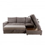 BILL ΚΑΝΑΠΕΣ ΚΡΕΒΑΤΙ ΓΩΝΙΑ ΔΕΞΙΑ TAUPE 241x173x94 c496379