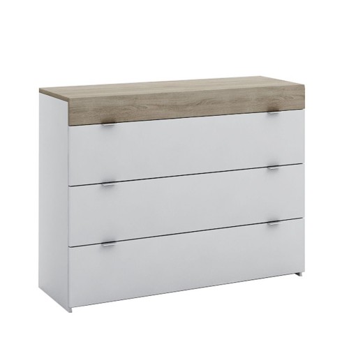 MY BOX ΣΥΡΤΑΡΙΕΡΑ 3ΣΥΡΤΑΡΙΑ SONOMA ΣΚΟΥΡΟ ΛΕΥΚΟ HIGH GLOSS 105x45xH78cm c496382