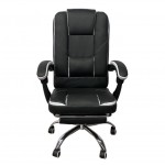 Καρέκλα Γραφείου OPTISEAT Μαύρο Λευκό PVC Μέταλλο 67x65x105-115cm c496517