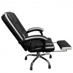 Καρέκλα Γραφείου OPTISEAT Μαύρο Λευκό PVC Μέταλλο 67x65x105-115cm c496517