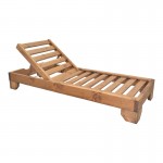 Ξαπλώστρα Zalka pakoworld L1 σε καρυδί απόχρωση 66x197x28εκ c496539