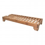 Ξαπλώστρα Zalka pakoworld L1 σε καρυδί απόχρωση 66x197x28εκ c496539