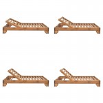 Ξαπλώστρα Zalka pakoworld L1 σε καρυδί απόχρωση 66x197x28εκ c496539